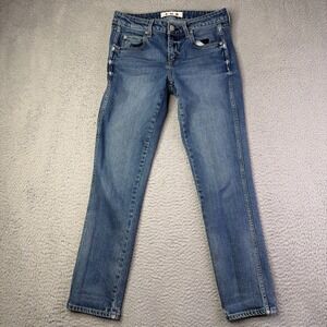 AMO Womens Jeans 26x26 Kate Girl Crush Blue Vintage Wash Straight Leg